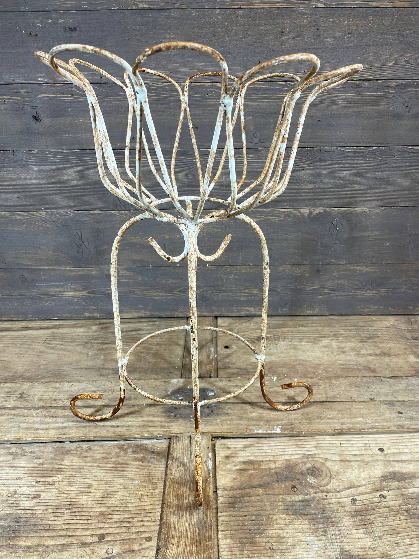 Parksley Farmhouse Metal Planter Basket-WH-12x22H inches
