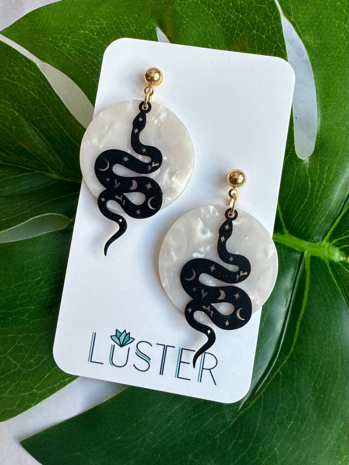 Celestial Serpent Unique Statement Earrings | Snake Earrings