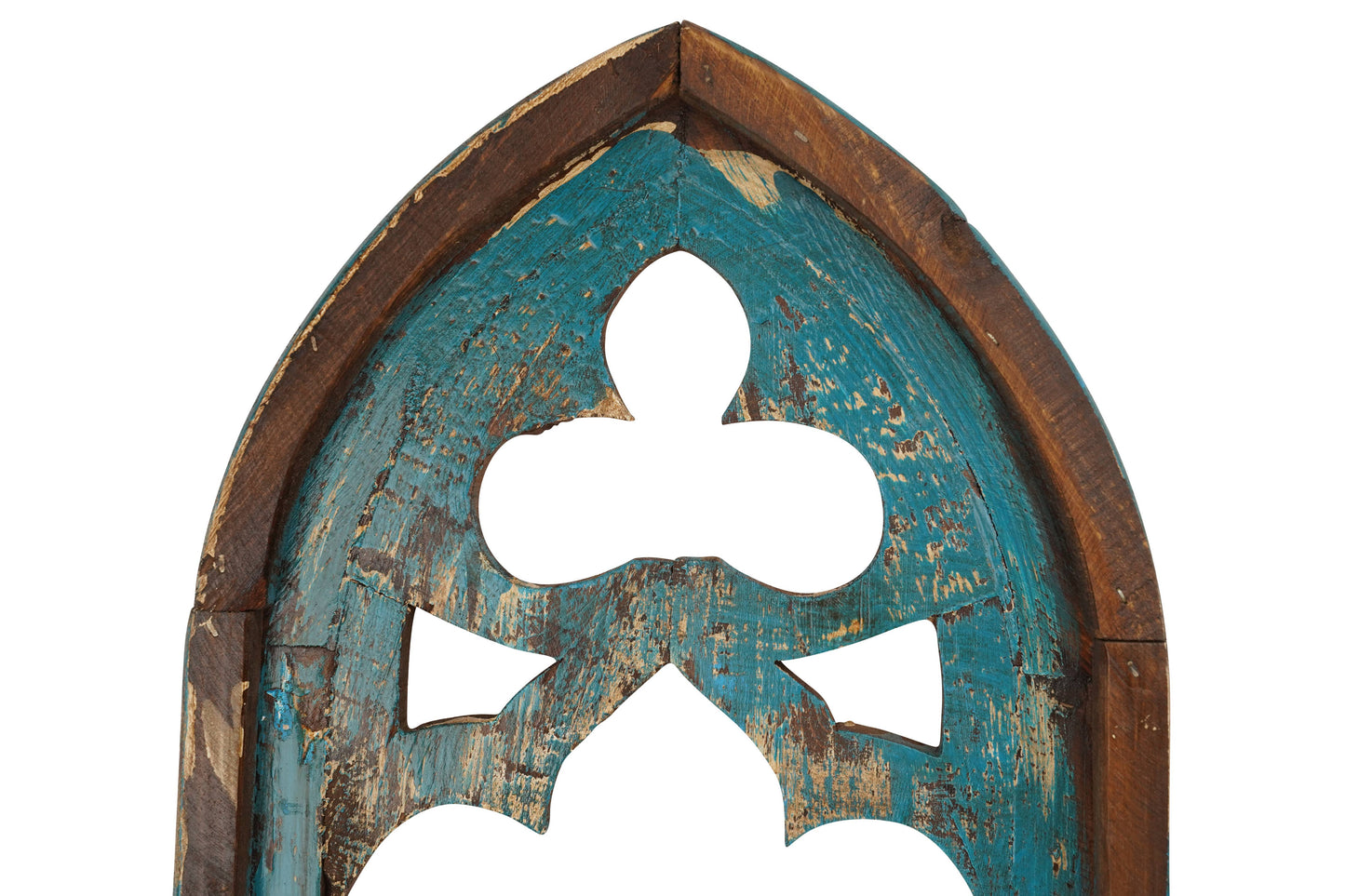 Augusta Wall Window with Shelf-13x31 inches-Rustic-Turquoise