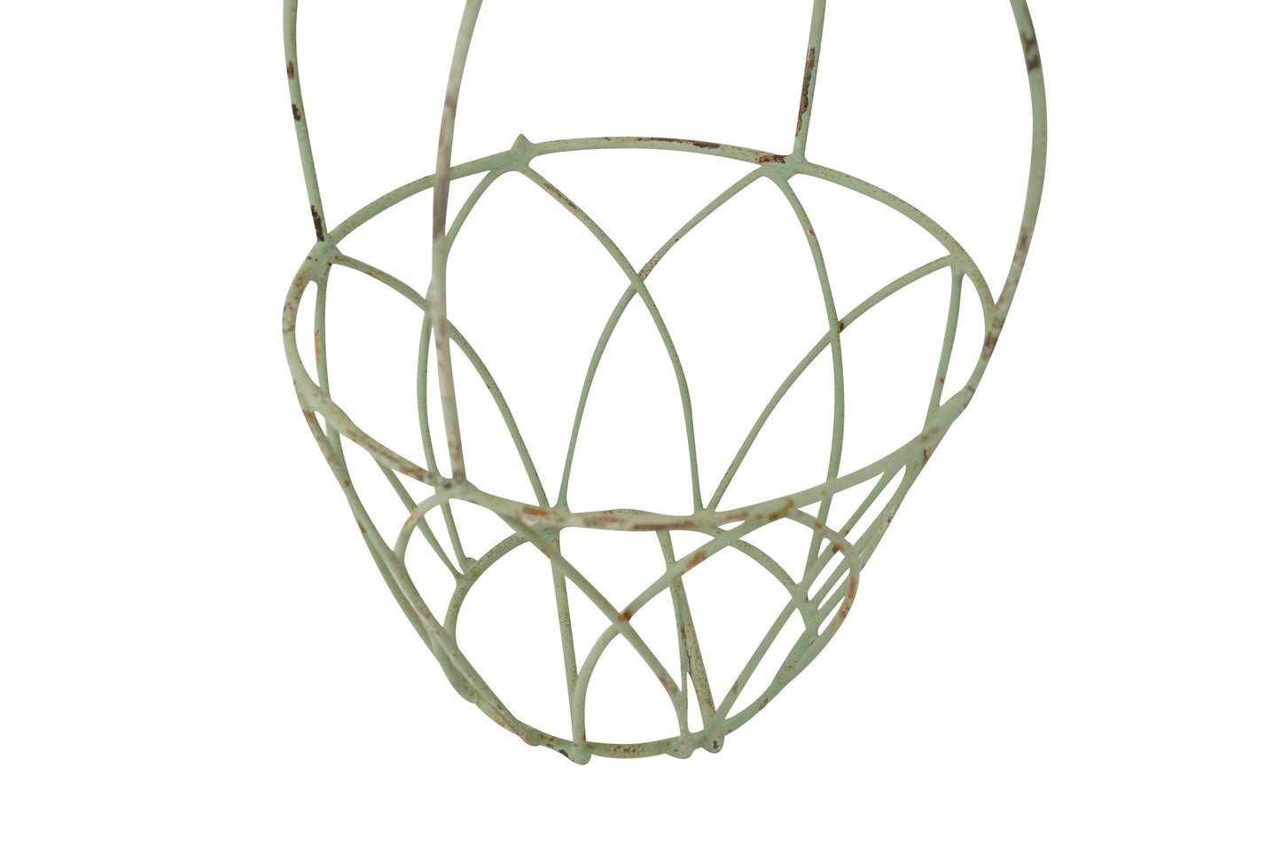 Delmar Iron Hanging Planter Garden Basket-8x17-Two Colors: White