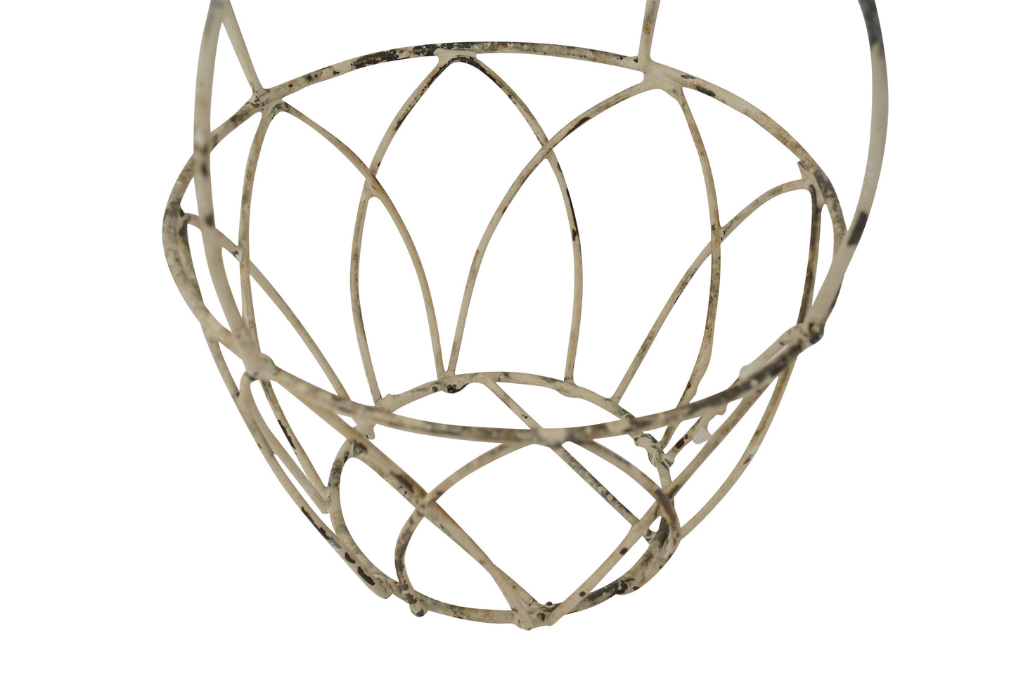 Delmar Iron Hanging Planter Garden Basket-8x17-Two Colors: White