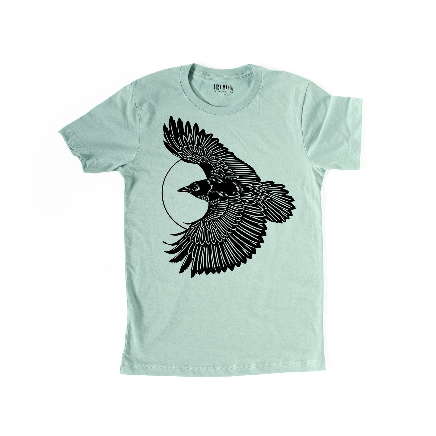 Crow t-shirt: Dusty blue / Large