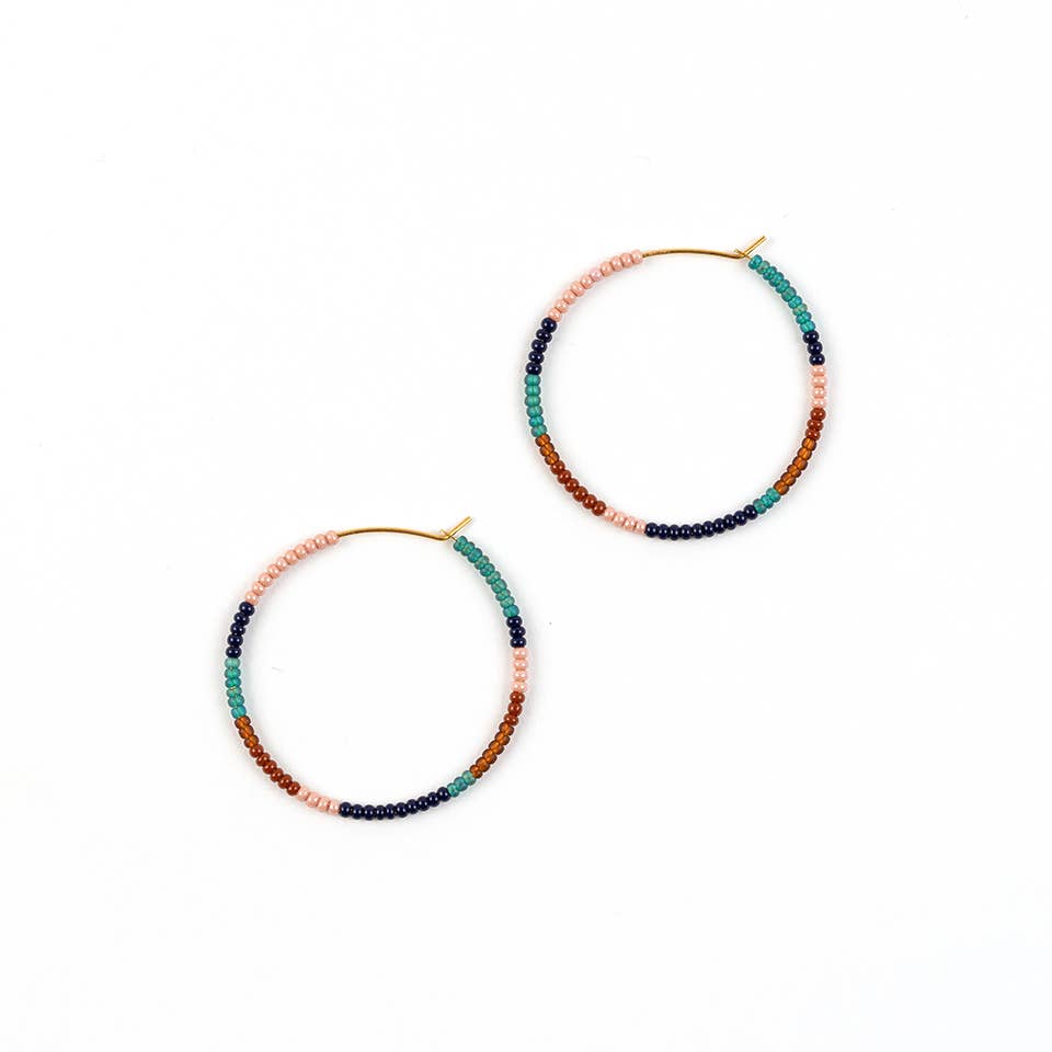 Beaded Hoop Earrings: Juicy