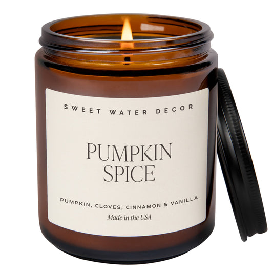 Pumpkin Spice 9 oz Soy Candle - Fall Home Decor, Gifts