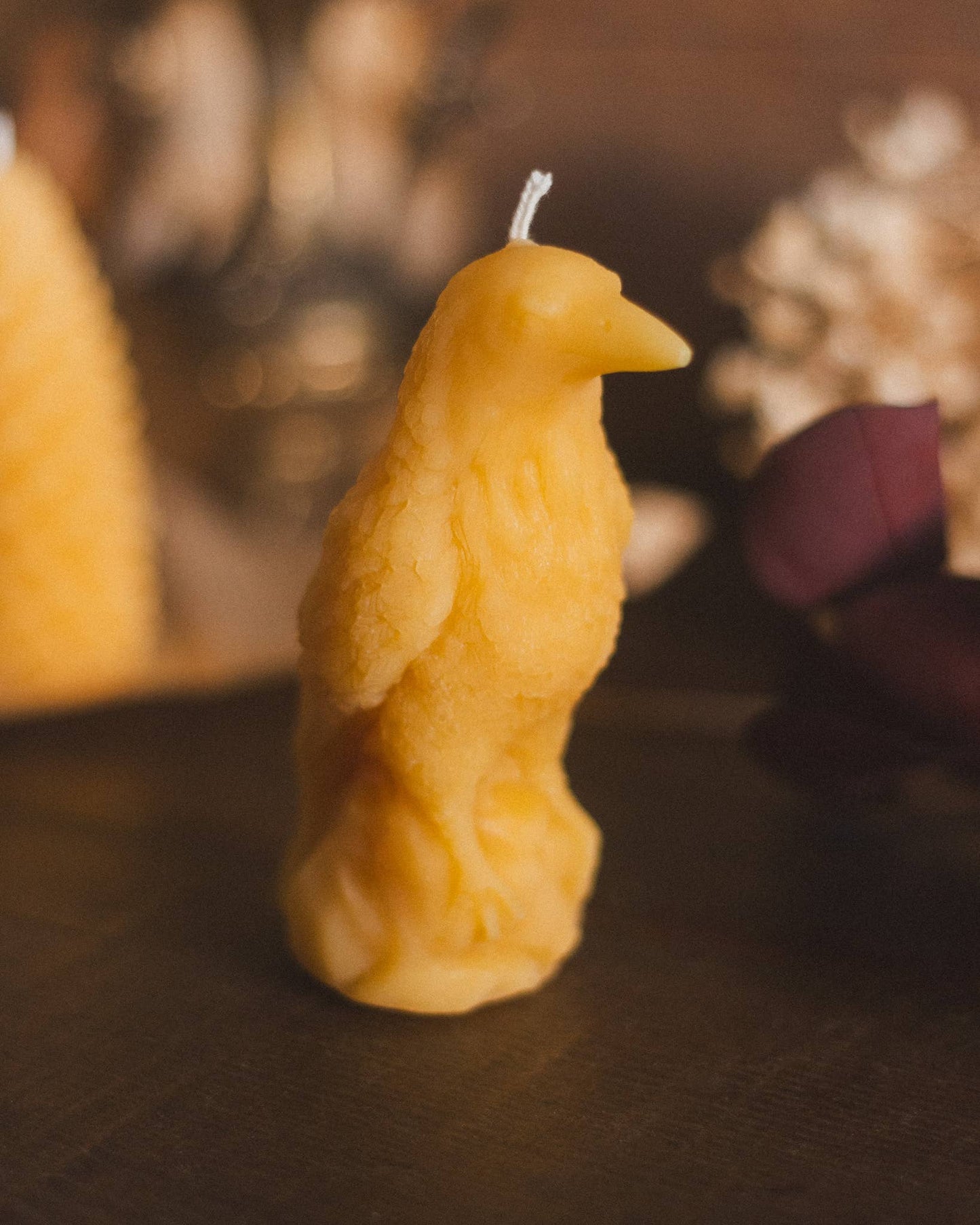 Crow Beeswax Candle