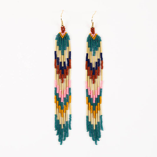 Free Spirit Fringe Earrings: Deep Pop