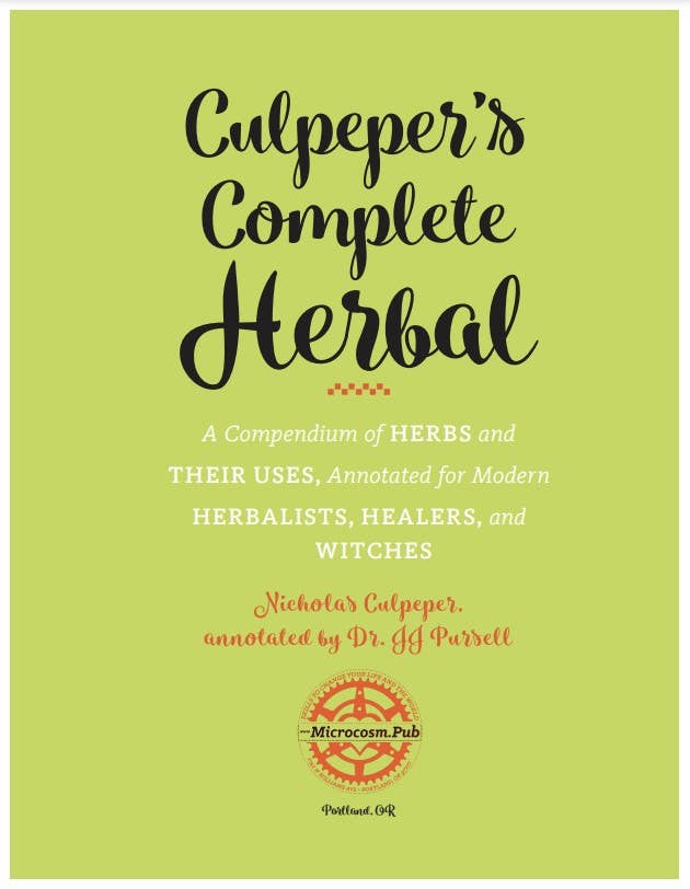 Culpeper's Complete Herbal: Herbalists, Healers, & Witches: Black Cover