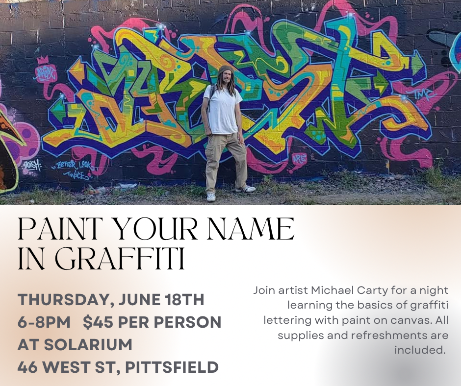 Paint your name in graffiti on canvas w Mike Carty