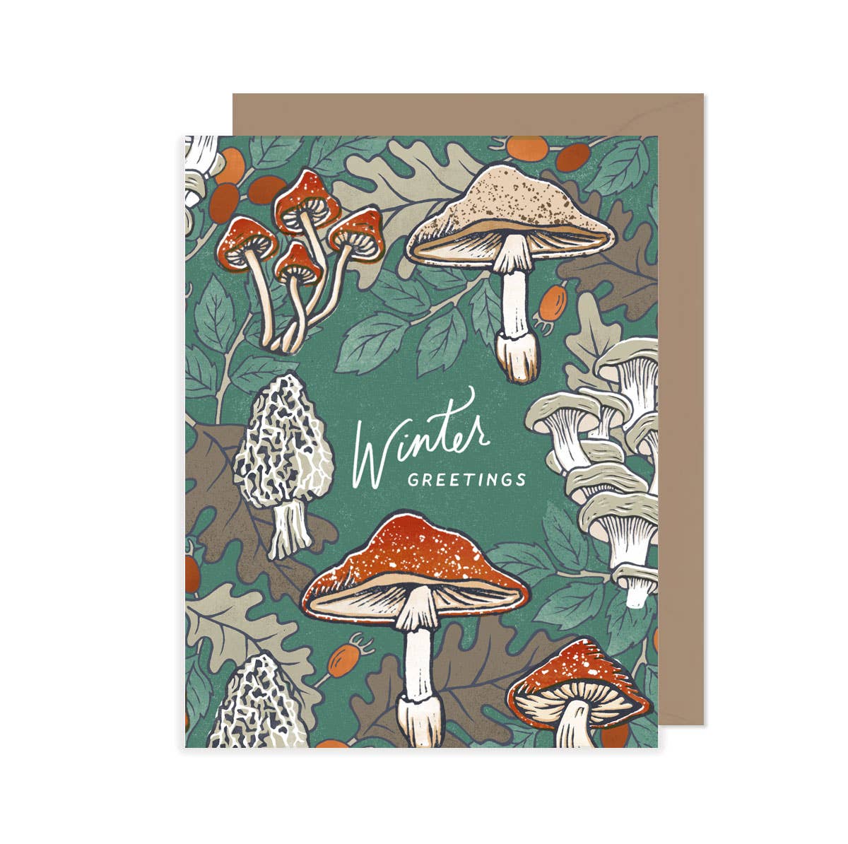 Winter Greetings - Winter Forest Holiday Card: Clear Sleeve