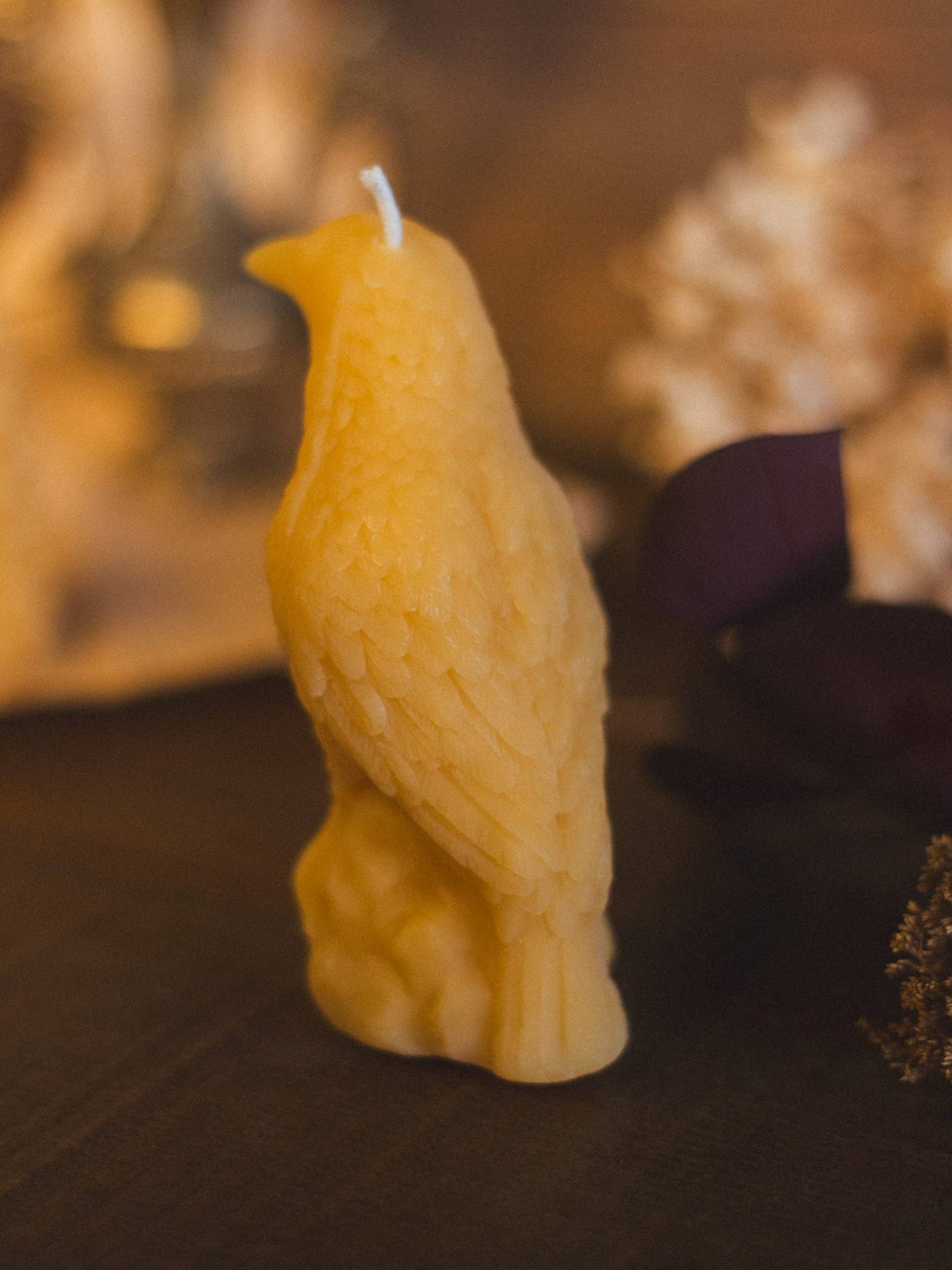 Crow Beeswax Candle