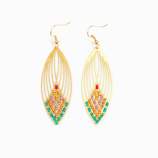 Swooping Oval Earring: Moroccan