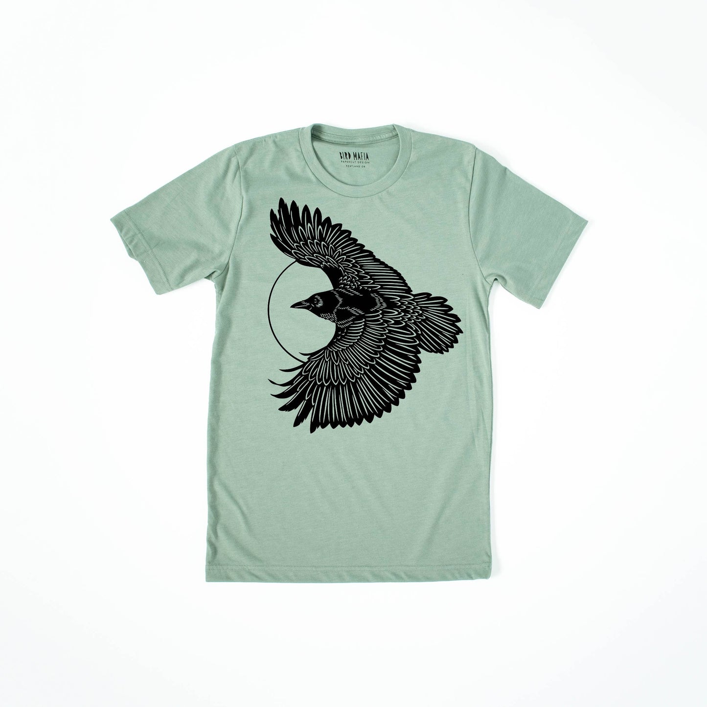 Crow t-shirt: Dusty blue / Large