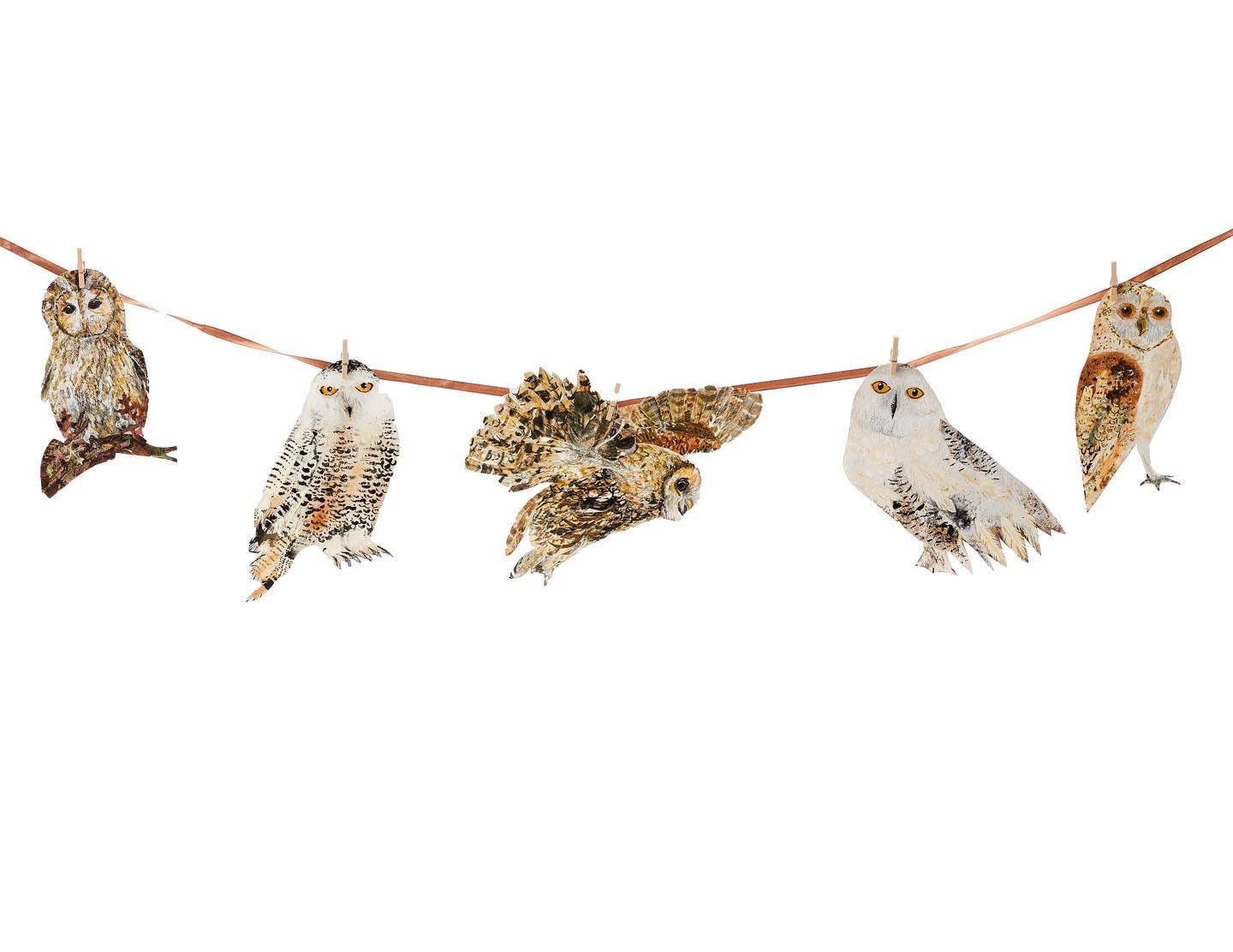 Fine art paper Owl Garland