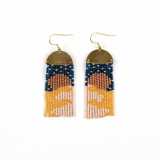 Moonrise Fringe Earrings: Warm