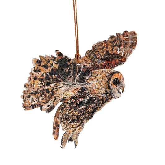 FSC approved birch plywood Tawny Owl decoration