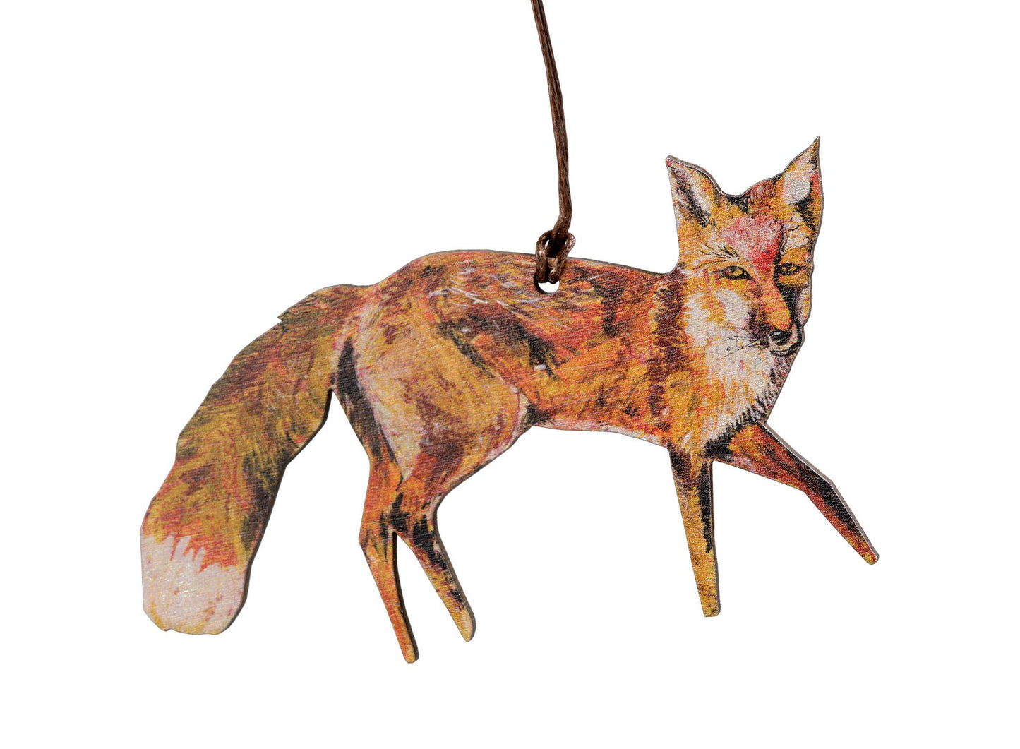 FSC approved birch plywood Winter Fox decoration