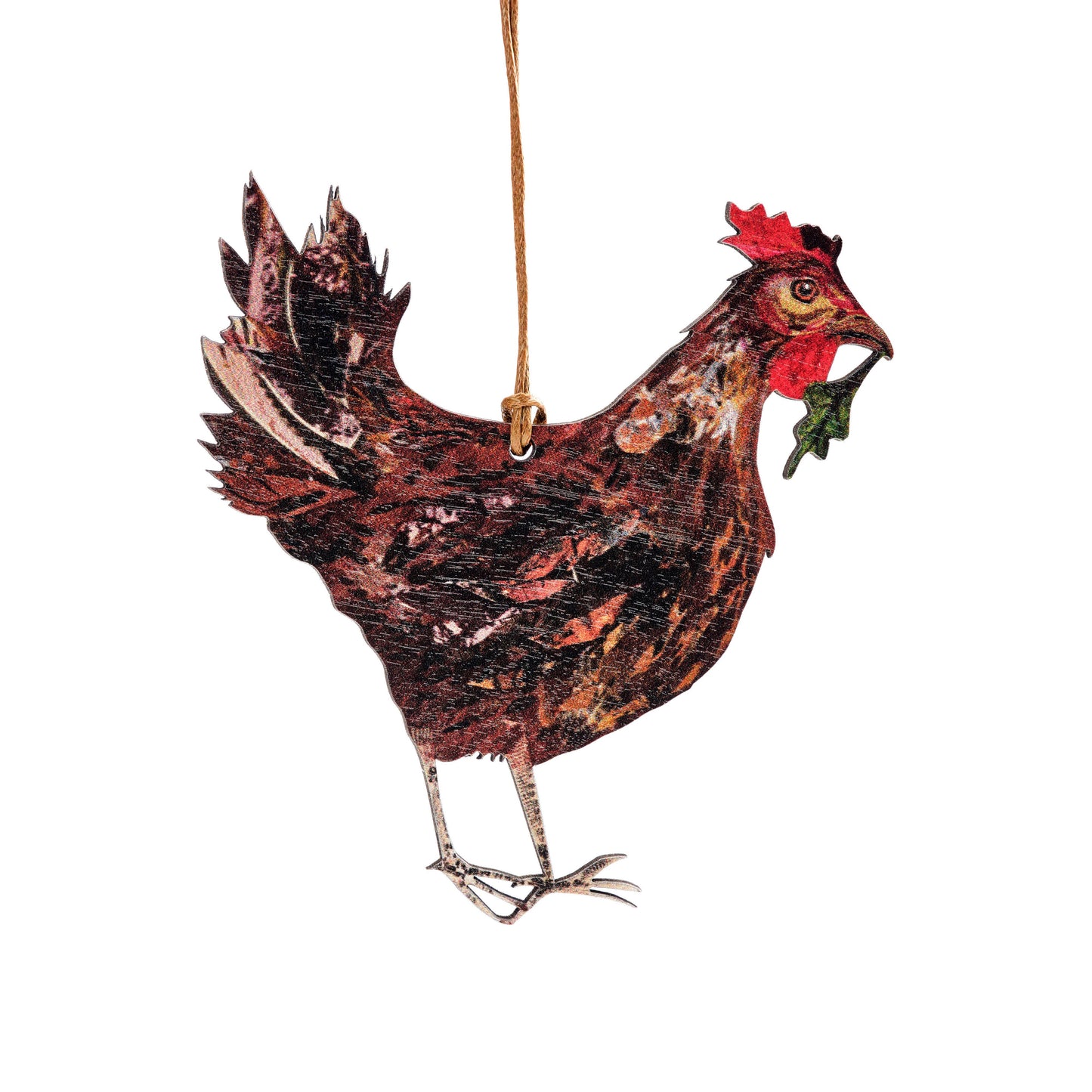 FSC approved birch plywood Brown hen decoration