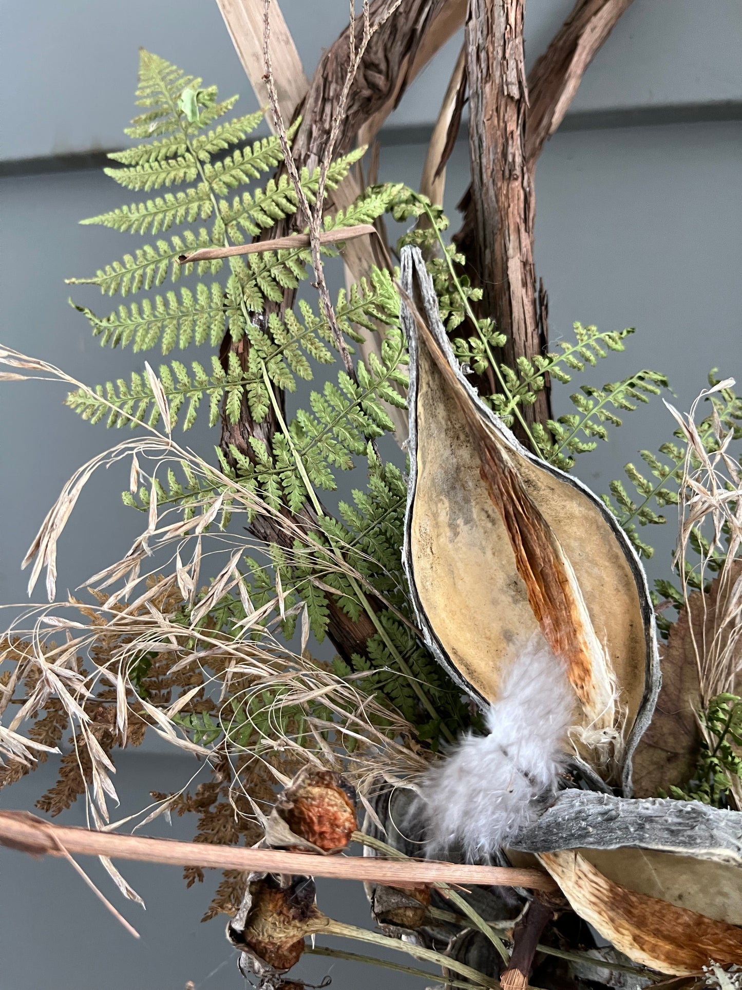 Oval wasp’s nest wreath