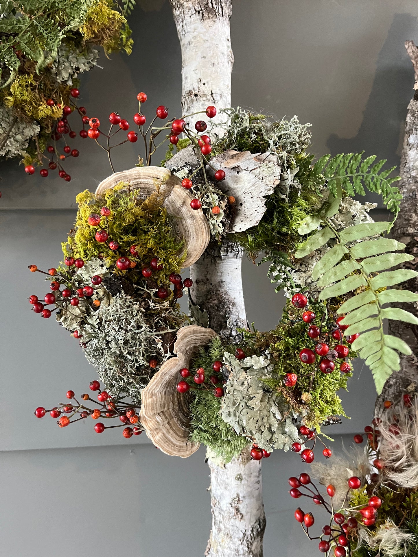 Mini mushroom wreath